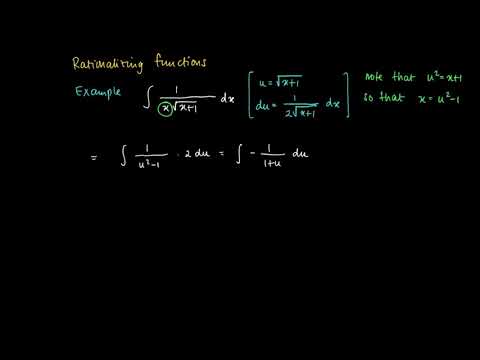 M 20 11: Calculating primitive by rationalizing function