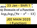 Q) If the domain of f(x)=log_((10x^2−17x+7) ) (18x^2−11x+1) is (−∞,a)∪(b, c) ∪(𝑑,∞)−{𝑒}, then fin