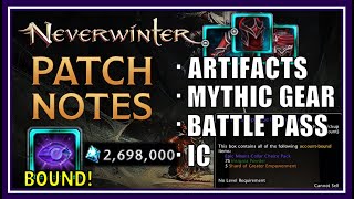 UPDATE: Gear Drop Rates, Odran Bound (buy now) NEW Collar Progress Pack! - Neverwinter M26