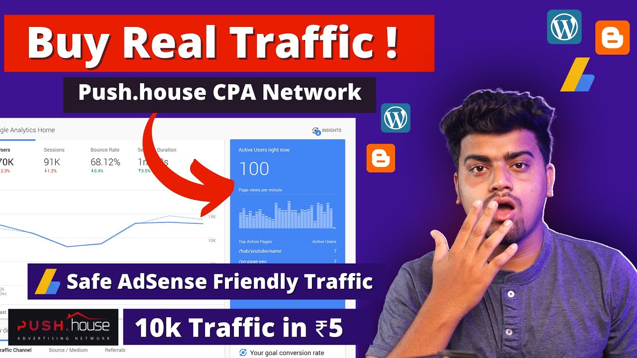 🤑AdSense Arbitrage🔥Get Cheap Rate Traffic ✅ Push.house CPA Advertising Platform Review