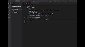 Connection to a mySQL database with EASYPHP
