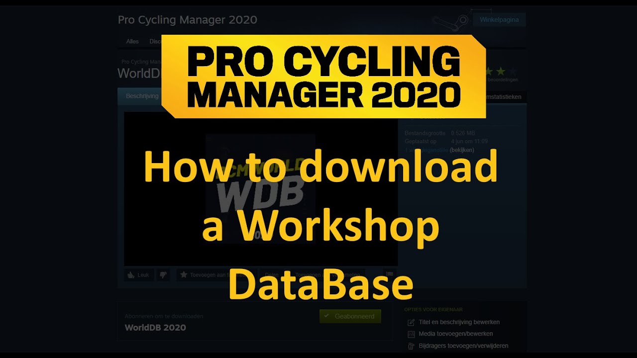 How to Find & Edit a Workshop Database / Pro Cycling Manager 2016 - 2017 -  2018 - 2019 - 2020 