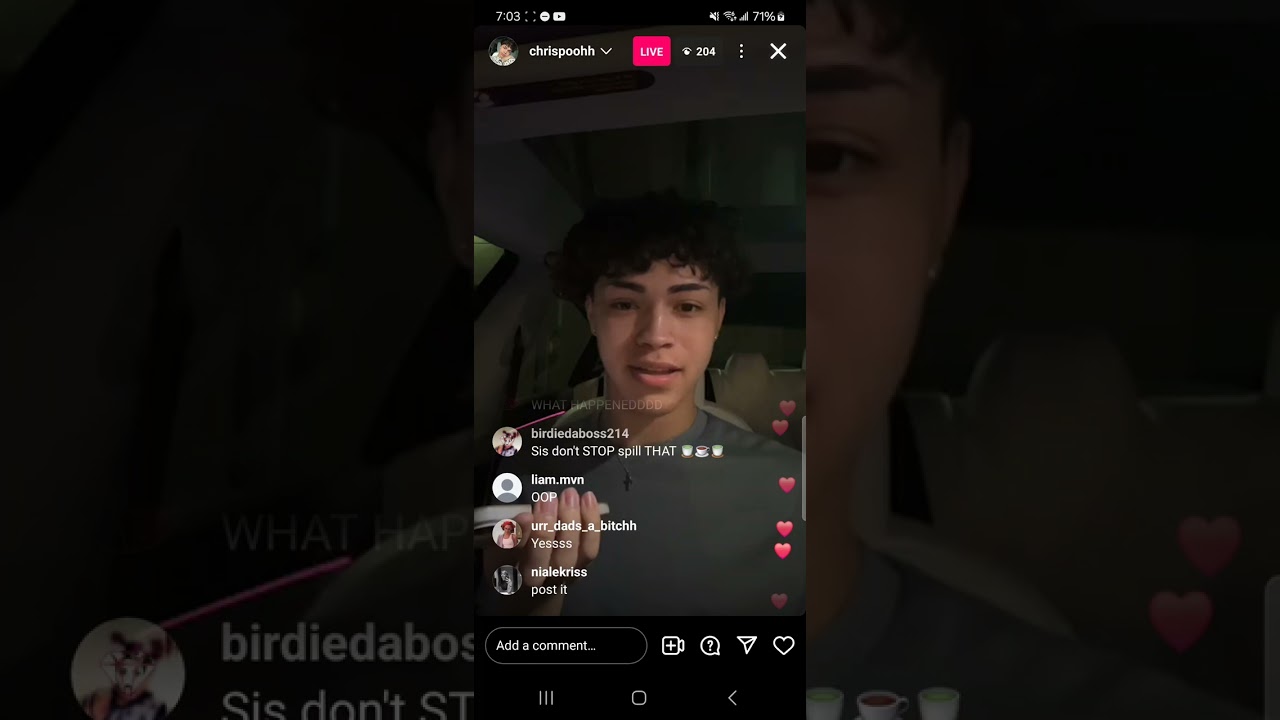 chris cotter instagram live December 28,2024