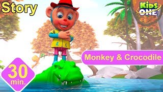 The Monkey and The Crocodile | Panchatantra Stories for Kids | 3D Animated English Stories - KidsOne