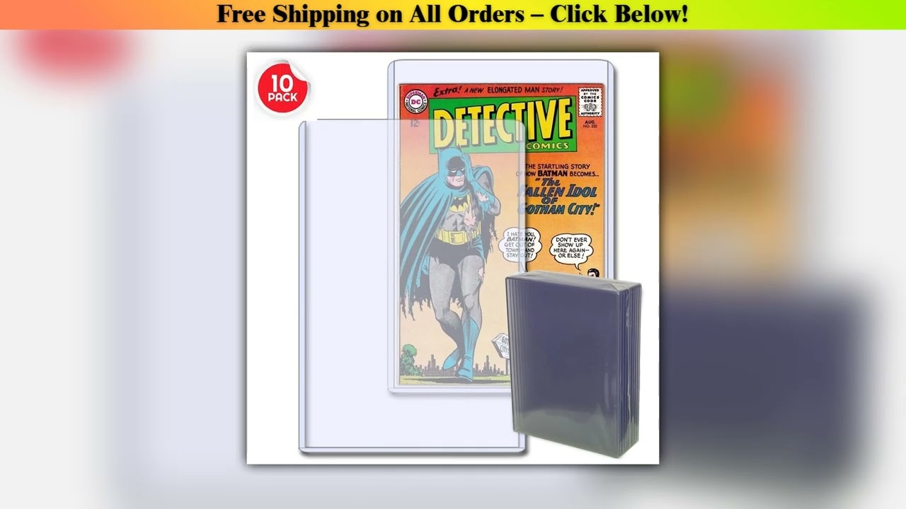 10Pcs Pack Comic Book Holder Case Inner Size 279x177x5mm UV Protective Sleeves Plastic Rigid Storag