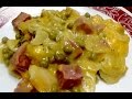 Recipe for Au Gratin Potato Casserole with Ham and Peas Using Your Food Preps