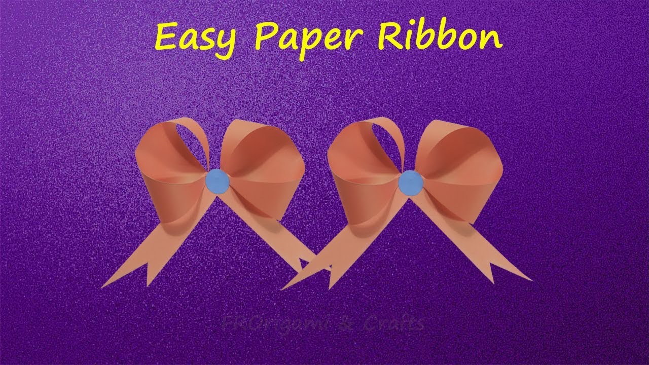 Super Easy Paper Bow Or, Ribbon YouTube
