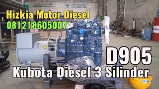 Mesin Diesel Kubota Pendingin Air 4-Langkah Vertikal #kubotad905 #diesel3silinder