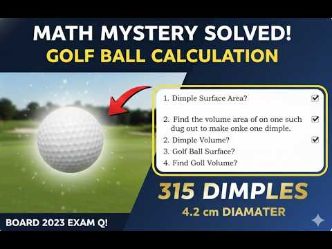 99% Students Made This Mistake! 😱 Golf Ball Math Problem Solved | Class 10 Board 2026 - YouTube