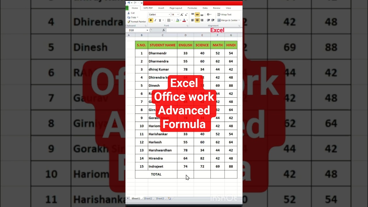 Advanced Formula Use easy to do office work 💪 