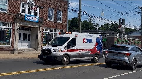 AMR 321 transporting Priority one with Wail, Yelp, and Horn to New Britain Hospital