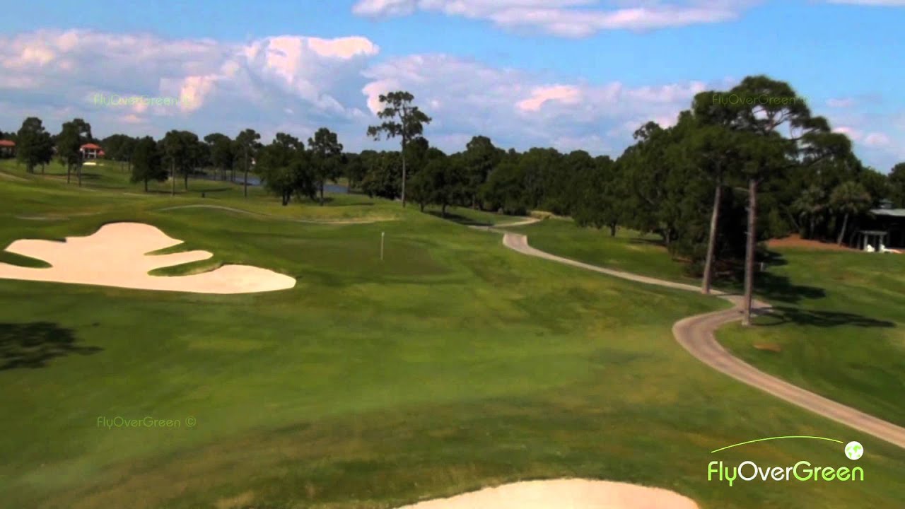 Sandestin Golf Club - drone aerial video - Baytowne - Hole#01