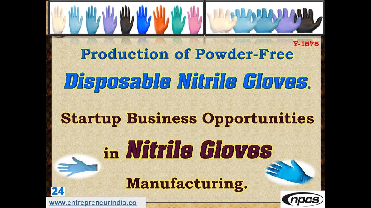 Production Of Powder Free Disposable Nitrile Gloves Youtube