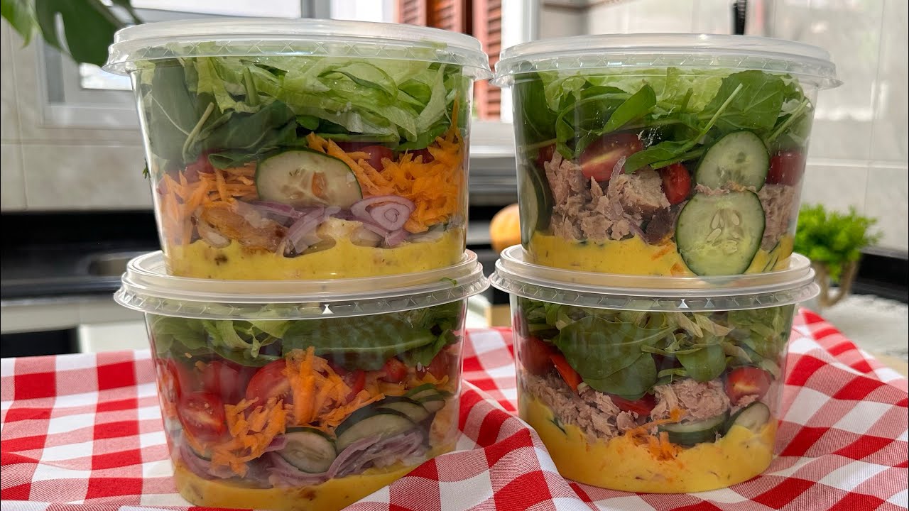 Como fazer salada no pote + molho mostarda e mel | Na Cozinha com Dedé