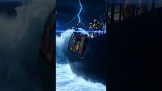 THEY AREN'T SUPPOSED TO SURVIVE THIS. ⛈️🚢 #natureisscary #horror #bigwaves #ocean