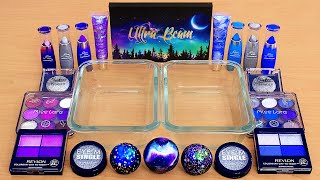 Purple Vs Blue Vs Silver Galaxy Slime - Mixing Makeup Eyeshadow Into Satisfying Slime Asmr