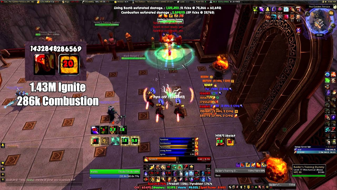 How to do massive Combustions as a Fire Mage (Ignite bug) - YouTube