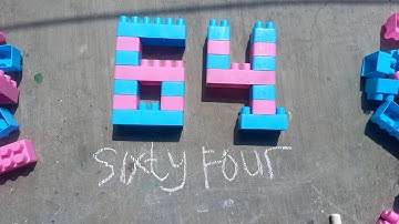 Sixty four ASMR Building blocks lego / Satisfying diy number