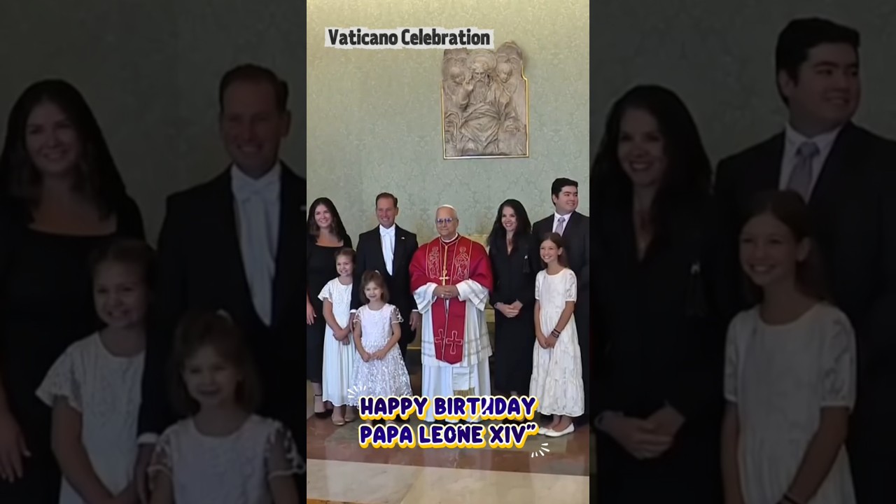“Happy Birthday Papa Leone XIV 🎉 | Birthday cake from the American ambassador to Pope Leo XIV,