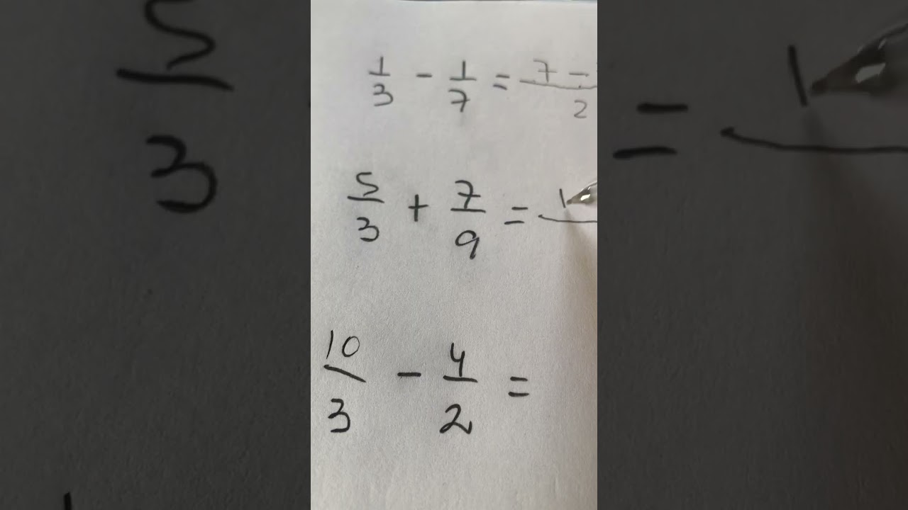 Suma y resta de números racionales