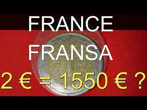 En Değerli 2 Euro (  #Fransa 2 Euro ), #2 euro 2002 değeri, #France2euro ,#Madeni Euro İnceleme