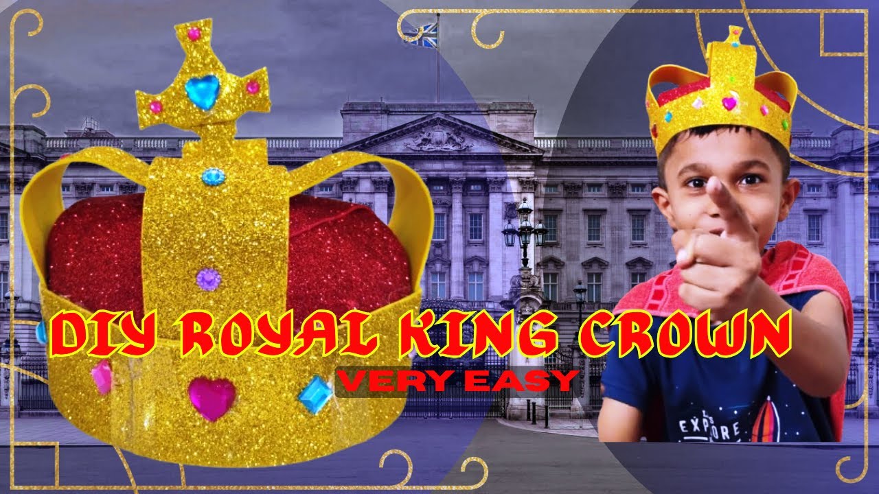 How to make a crown from Glittler sheet | DIY Crown Craft | Stunning And Creative King's Crown