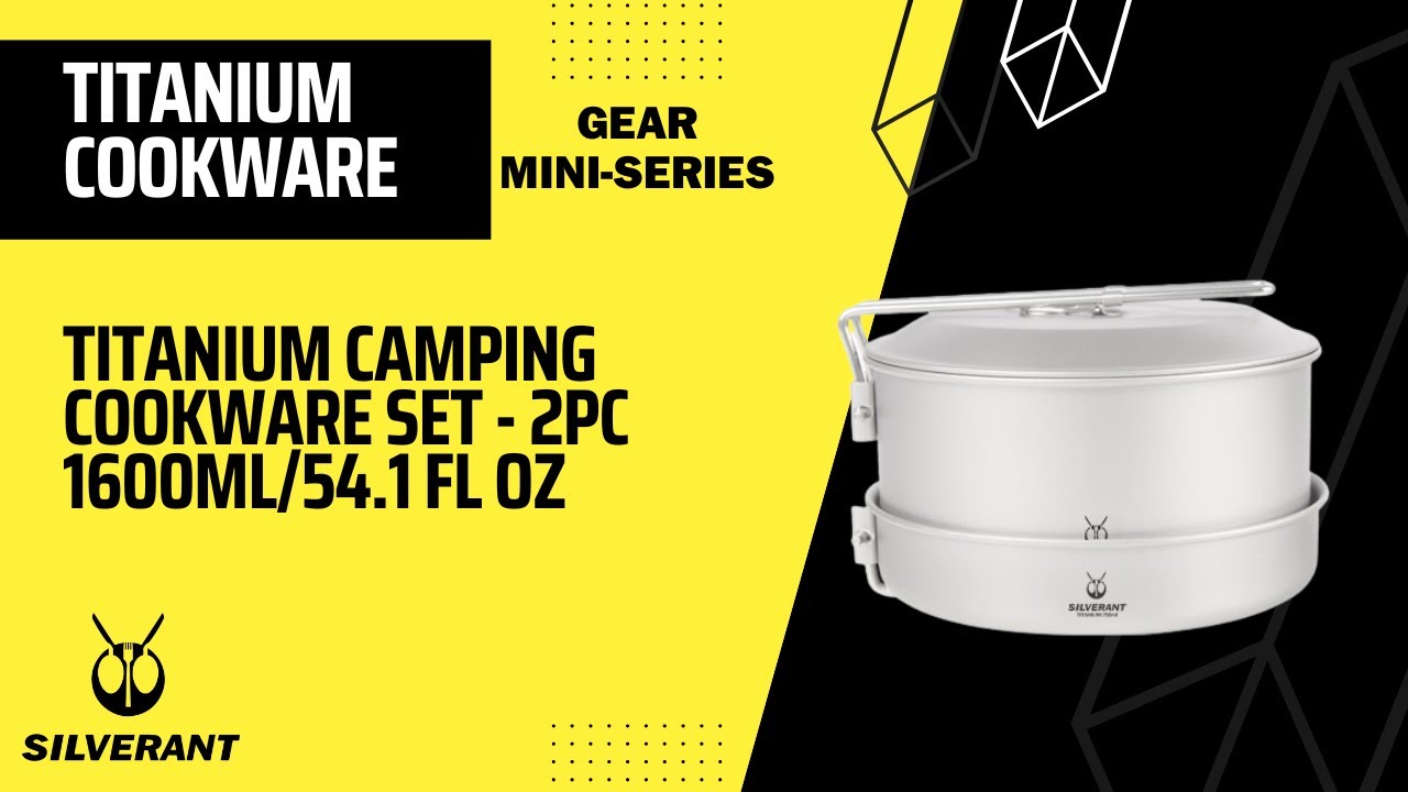 Titanium Camping Cookware Set - 1600ml/54.1 fl oz