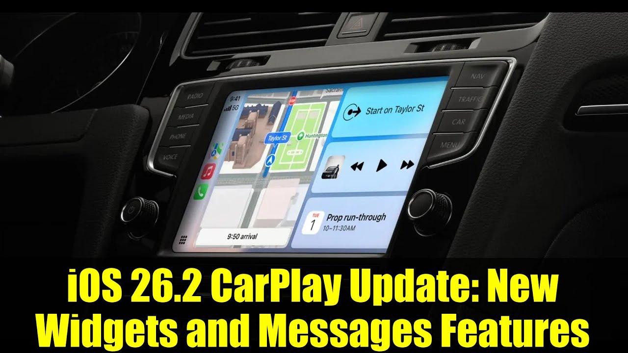 iOS 26.2 CarPlay Update: New Widgets and Messages Features