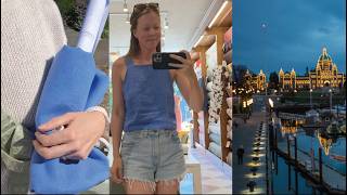 What I'm wearing this summer, the perfect blue tank, and my first test knit | Victoria VLOG