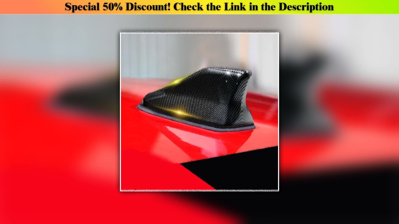 Must Buy Universal Carbon Fiber Look Car Roof Top Mount Shark Fin Aerial Antenna Toppers Auto Radio