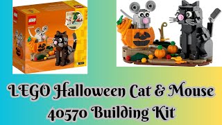 LEGO Halloween Cat & Mouse 40570 Building Kit, Whimsical Halloween Décor with Adorable