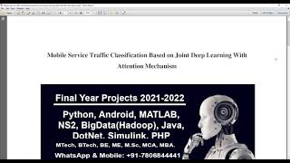 Mobile Service Traffic Classification Based on Joint Deep Learning With Attention Mechanism