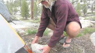 Tent pitching: pegs