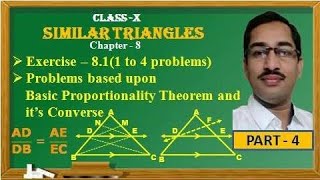 Information SIMILAR TRIANGLES, CLASS 10, EXERCISE 8.1 Guide