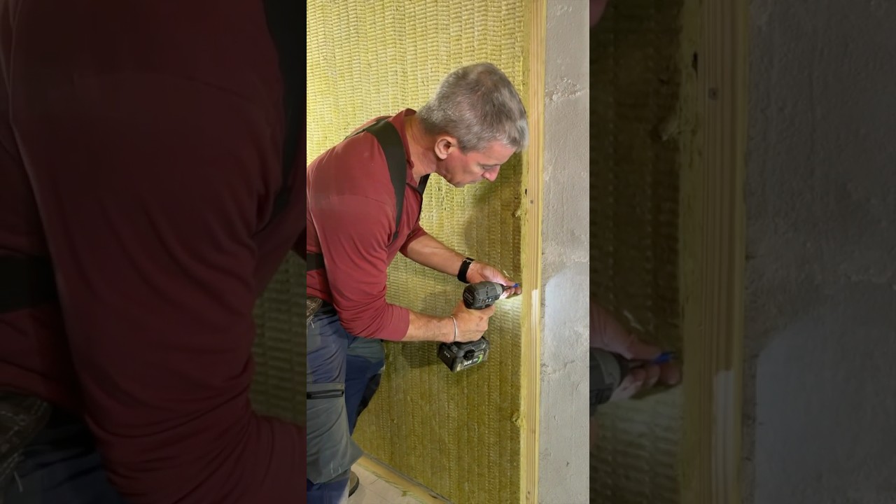 Как профессионально утеплить стены подвала с помощью Rockwool Comfortboard: начните с реек.