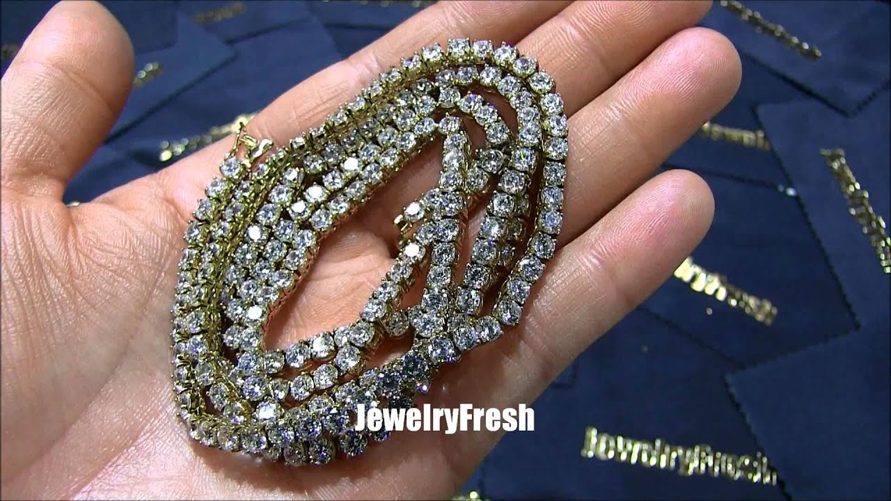 JewelryFresh Gold 51 Carat Flawless VVS Lab Diamond Necklace YouTube
