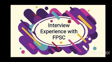 FPSC INTERVIEW PST, EST TGT, SST, LECTURERSHIP
