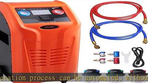 VEVOR Fully Automatic Refrigerant Recovery Machine - Dual Cylinder AC Recovery Machine Kit Built in