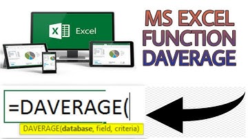How To Use Excel Function Daverage