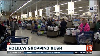 Holiday shopping rush