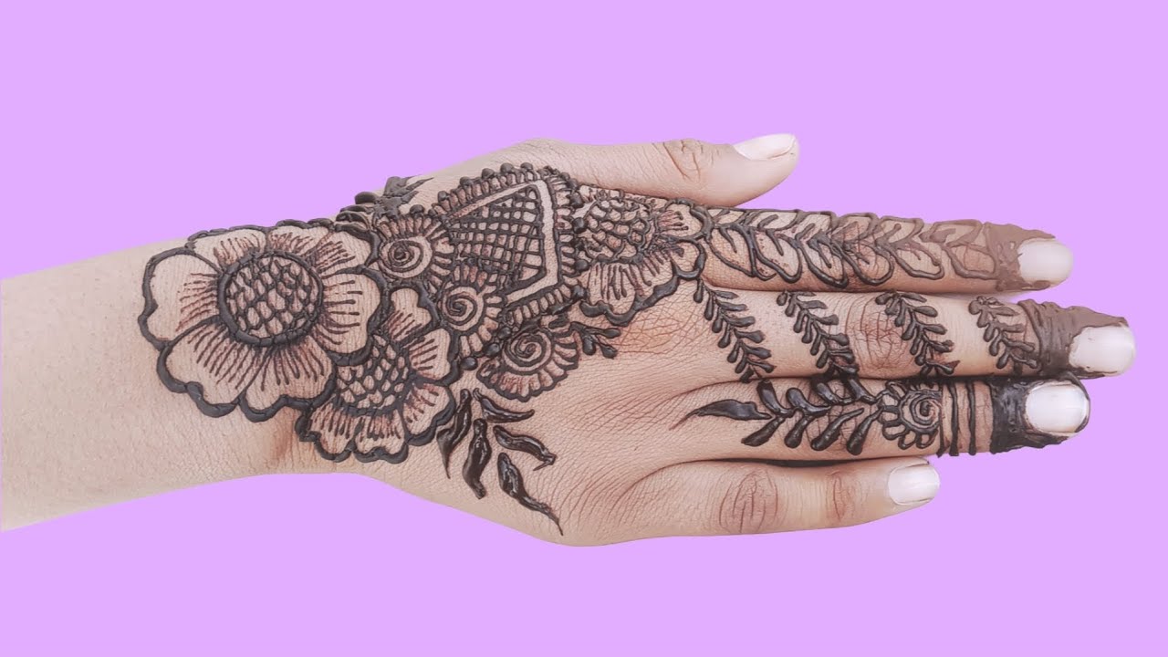 Letest back hand mehndi design 💫|| beautiful mehndi design|| sk mehndi artist||