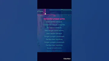 Asrorbek Abduhamidov “Osmondan yoqqan qorlar “karaoke