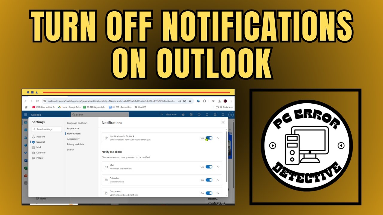 How to Turn Off Notifications on Outlook - [2025]