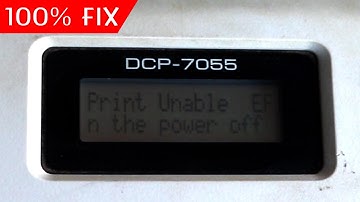 Print Unable EF - Turn Off the Printer and Back on Again | Brother Brother Printer Error Fix