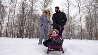Семейное видео. Зимняя сказка. Прогулка по лесу