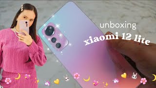 xiaomi 12 lite unboxing 🌸 aesthetic setup & accessories