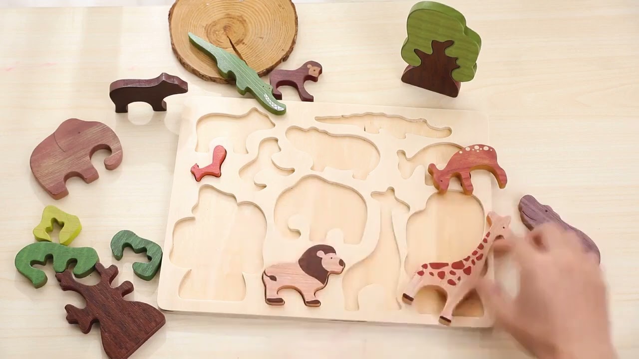 Montessori Wooden Forest Animal Puzzle