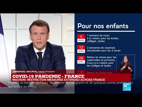 Coronavirus pandemic in France: Macron announces 3-week nationwide school closure