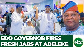 VIDEO: 'Before He Signs, He Dances' — Edo Governor Mocks Adeleke At APC Rally | Naija News TV