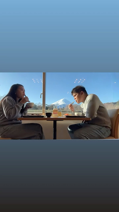 Breakfast goals with you    Mt. Fuji🥰 #mtfuji #beautiful #views #fypage #fyp #japan